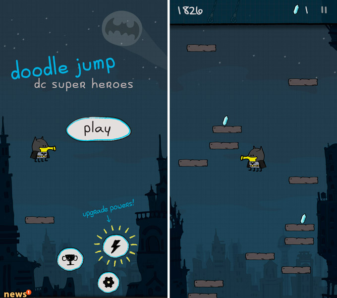 DOODLE JUMP DC SUPER HEROES (iPhone Gameplay Video) 