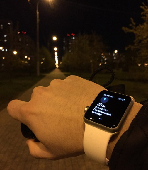 Прошу прощения вы не могли бы повторить на apple watch