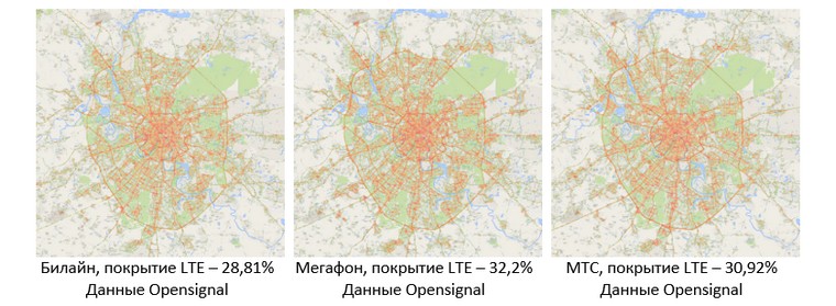 Opensignal карта вышек