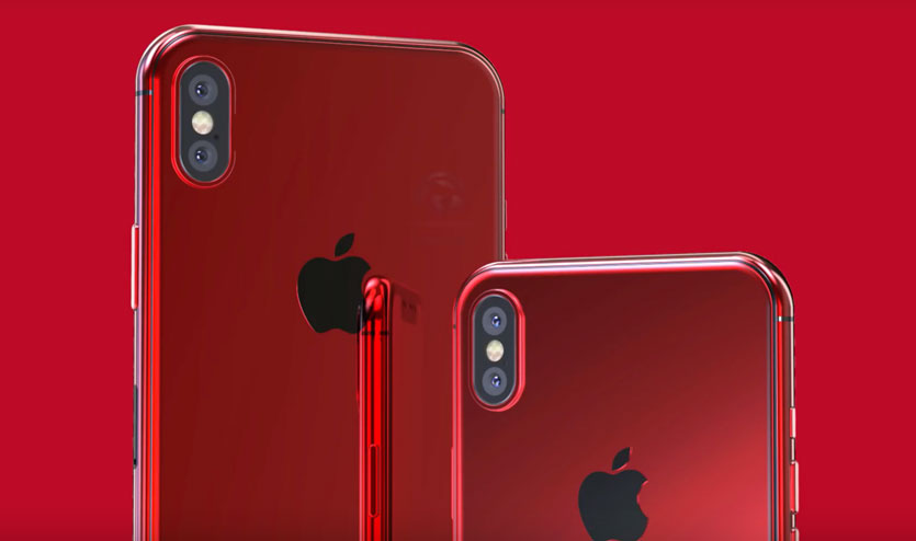 Представлен концепт iPhone X в красном цвете
