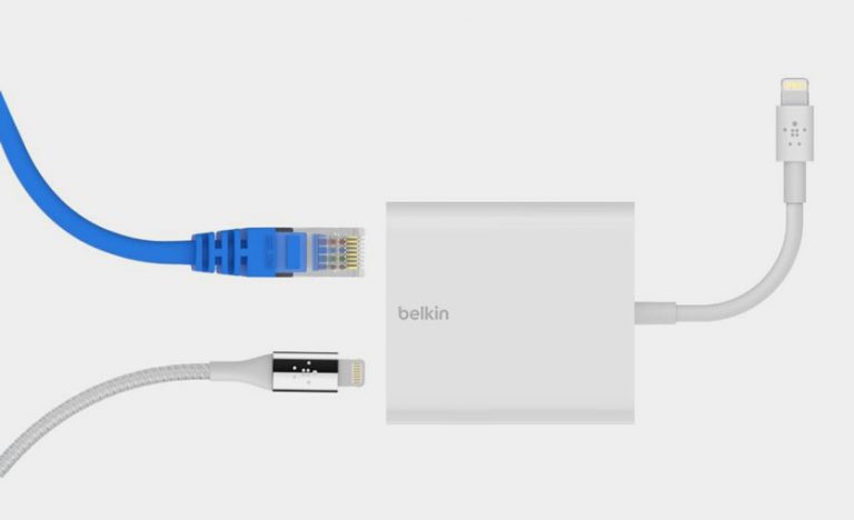 Как подключить переходник к айфону Belkin показала переходник для проводного интернета на iPad