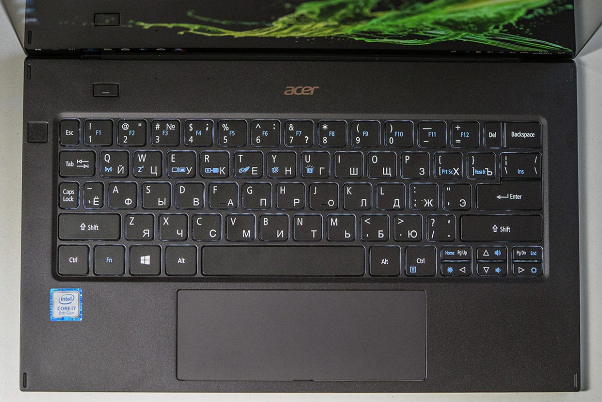 Acer swift 3 подсветка клавиатуры как включить