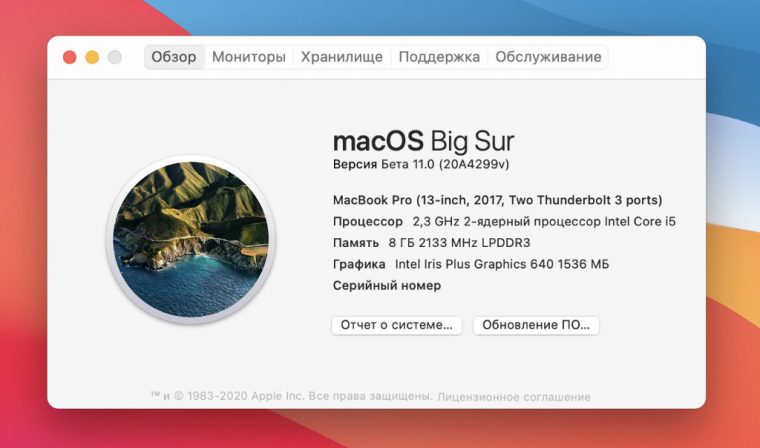 Разработчику необходимо обновить это приложение mac os big sur