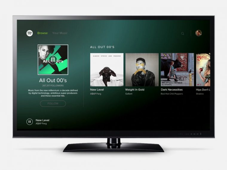 Установка spotify на apple tv