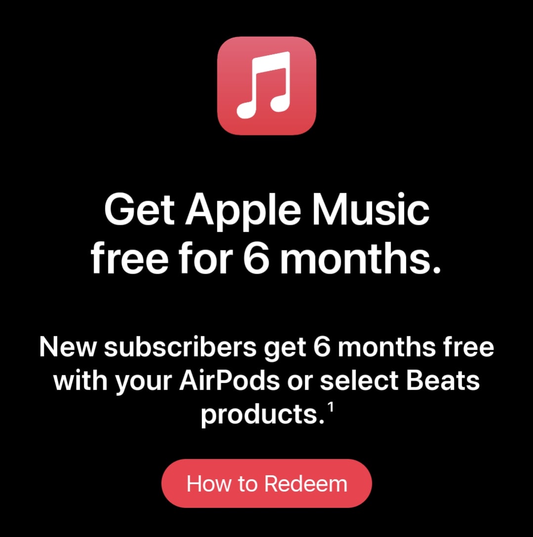 Apple дарит полгода подписки Apple Music владельцам AirPods и Beats. Как получить