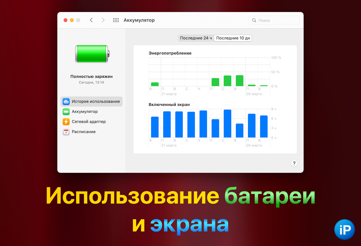 Проверил, опасно ли постоянно работать на MacBook с подключенной зарядкой.  Испортится аккумулятор?