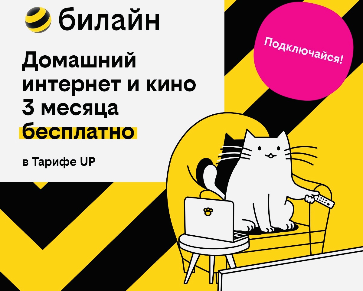 Базя, Пинг и Пуш сделают первые 3 месяца домашнего интернета с кинотеатром и цифровым ТВ бесплатными