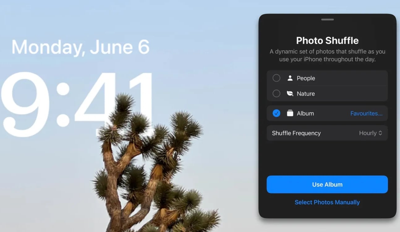iOS 17.1 теперь позволяет выбирать целый альбом для показа фото на экране  блокировки