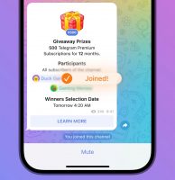 Telegram запустил функцию розыгрышей для каналов с возможностью получения бесплатной Premium-подписки