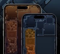 Скачайте эти прозрачные обои для iPhone 15 Pro. С ними видно, что стоит в смартфоне внутри