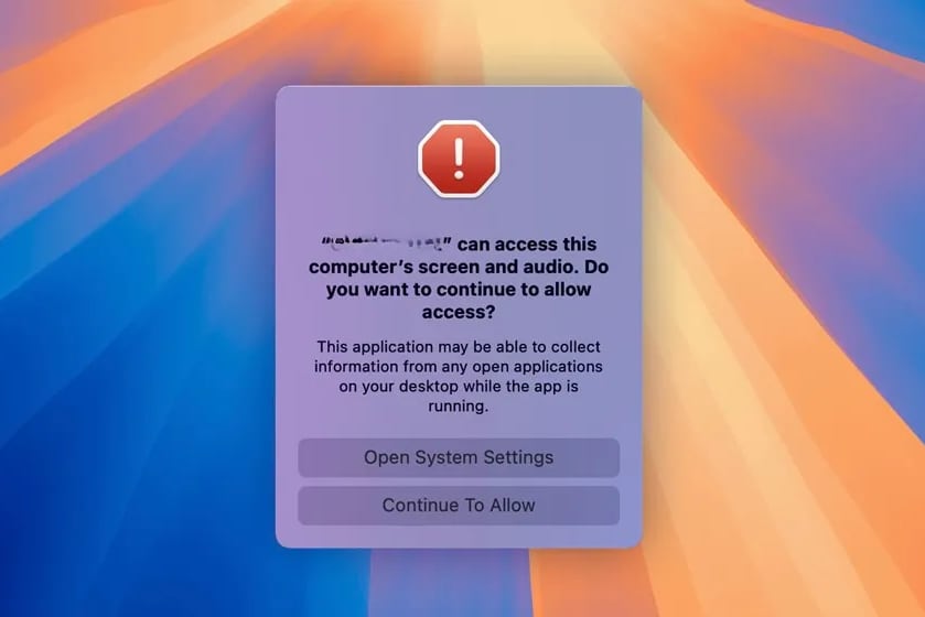 macOS Sequoia будет постоянно спрашивать разрешение для записи экрана и создания скриншотов