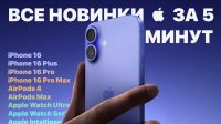 Вся презентация iPhone 16 и iPhone 16 Pro за пять минут. Цены, что нового и дата выхода