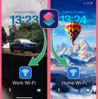 Полезная Команда. Как переключать обои на iPhone при подключении к Wi-Fi