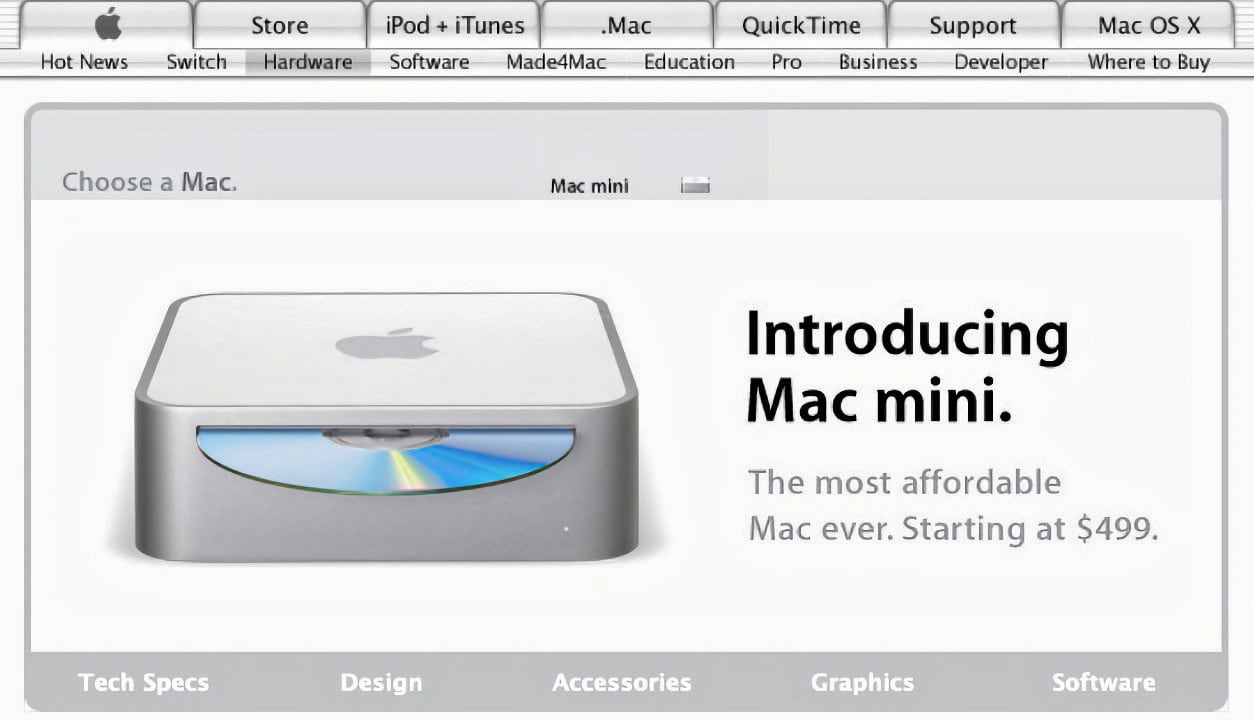 Самому маленькому компьютеру Apple Mac mini исполняется 20 лет