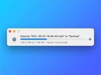 Как на Маке вернуть окно с прогрессом копирования файлов