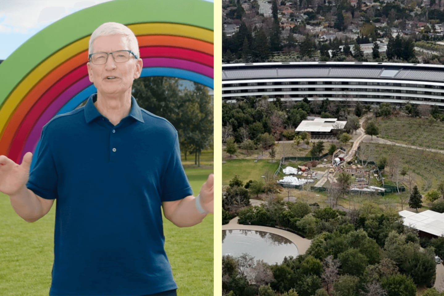 Apple убрала радугу из своего центрального офиса в Apple Park